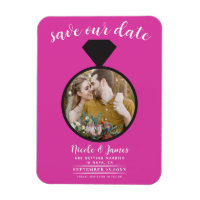 Hot Pink Wedding Ring Foto Save the Date
