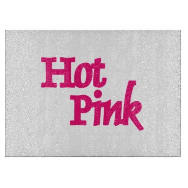 Hot Pink, weiß, Glasspanplatte Schneidebrett (Vorderseite)