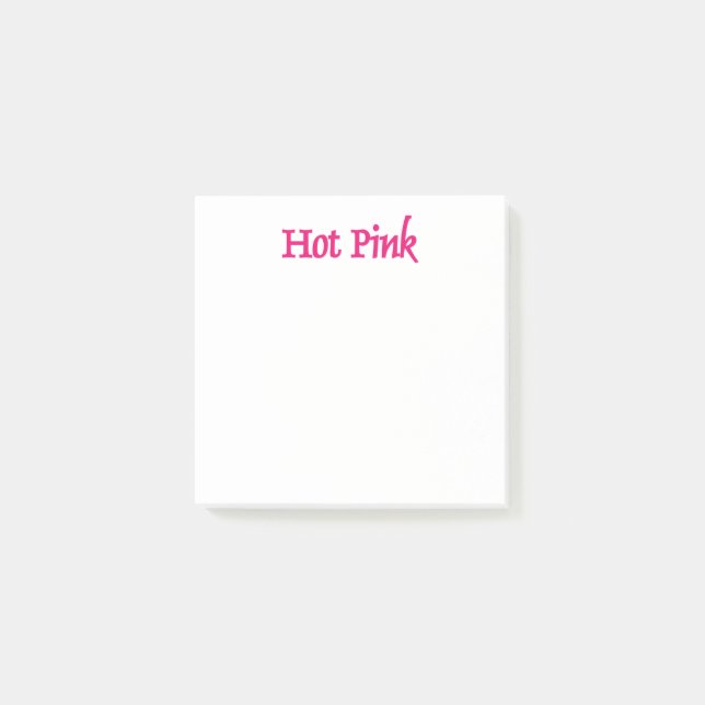 Hot Pink, weiße Notizblöcke Post-it Klebezettel (Vorderseite)