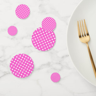 Hot Pink & White Polka Dots Dot Party Konfetti