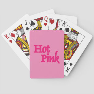 Hot Pink Word Pink Poker Spielkarten