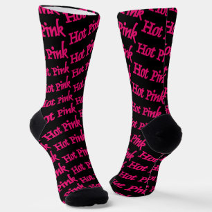 Hot Pink Wort schwarze Premiumsocken Socken