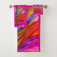 Hot Pink Wüste Inspiration Badehandtuch Set