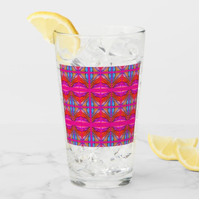 Hot Pink Wüste Inspiration Taumelglas 2 Glas (Vorderseite Ice)