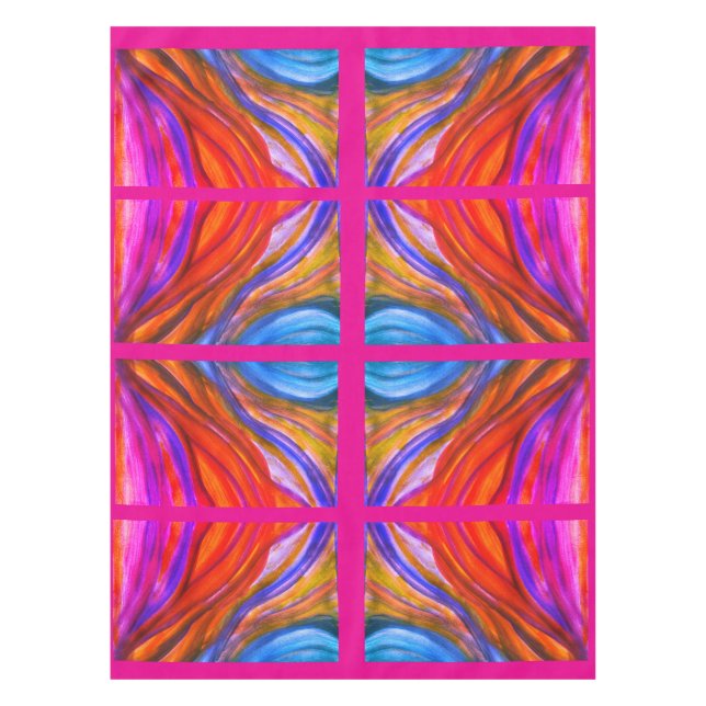 Hot Pink Wüste Inspiration Tischtuch Tischdecke (Vorderseite)