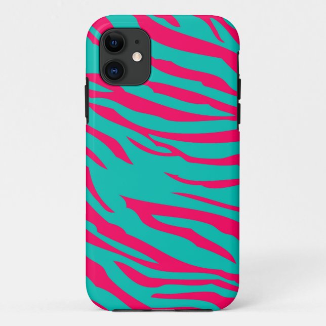 Hot Pink Zebra iPhone 5 Mate Barely There™ Fall Case-Mate iPhone Hülle (Rückseite)