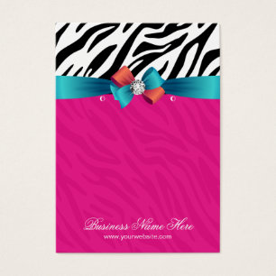 Hot Pink Zebra Print Earring Display Cards