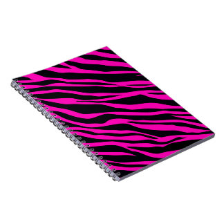 Hot Pink Zebra Streifen Notizblock