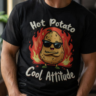 Hot Potato, Coole Lage Funny Black T-Shirt