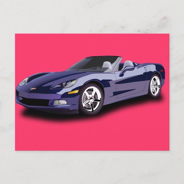 Hot Racing Car Postkarte (Vorderseite)