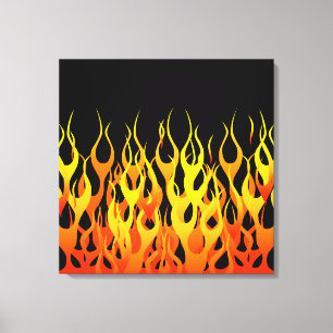 Hot Racing Flames Graphic Leinwanddruck