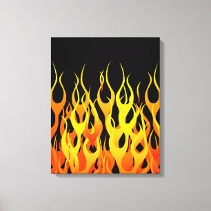 Hot Racing Flames Graphic Leinwanddruck