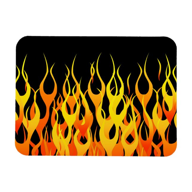 Hot Racing Flames Graphic Magnet (Horizontal)