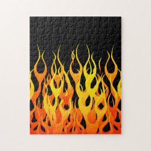Hot Racing Flames Graphic Puzzle