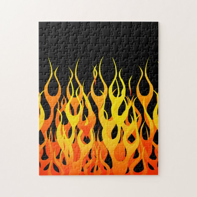 Hot Racing Flames Graphic Puzzle (Vertikal)
