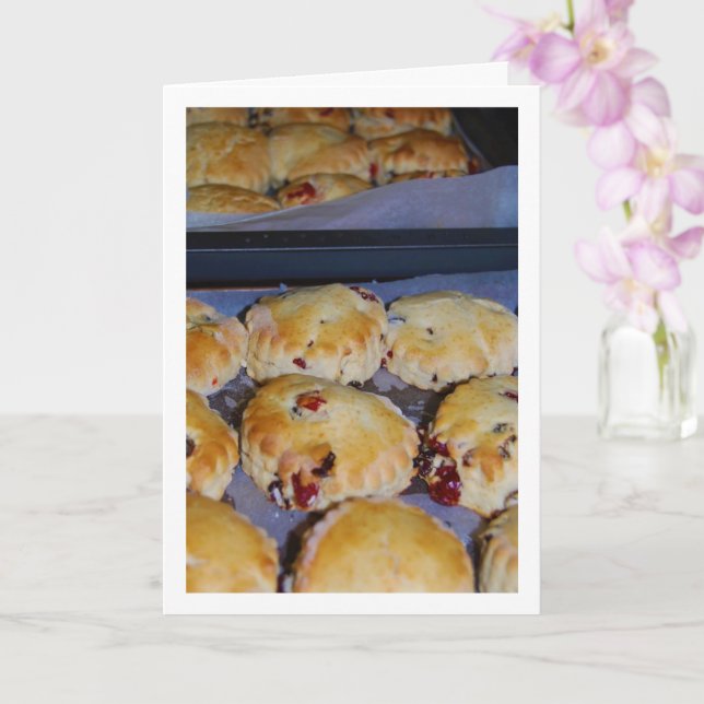 Hot Red Berry Scones Karte (Orchidee)