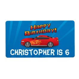Hot Red Race Car mit Flames Boys Geburtstagsparty