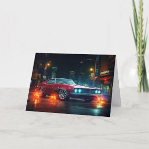 Hot Red Wheels Cinematic Auto leere Notizkarte Dankeskarte