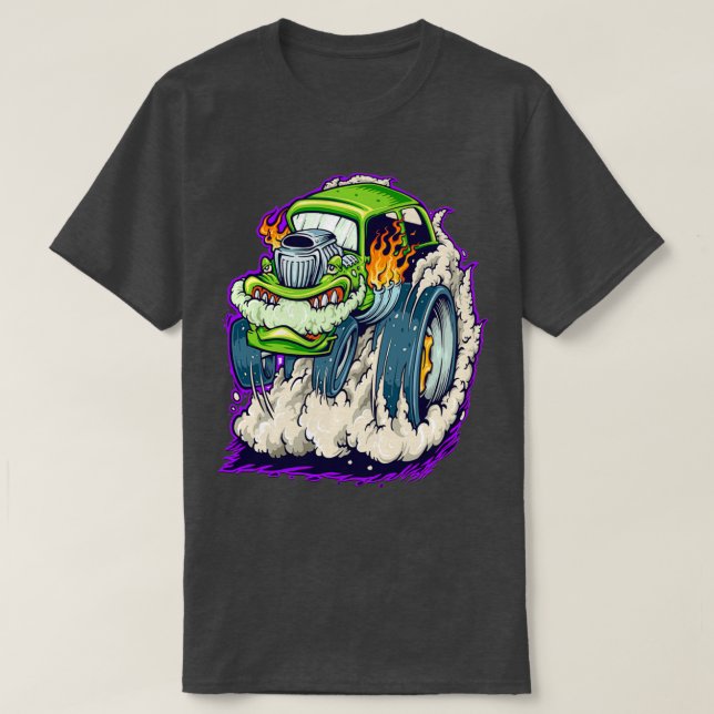 Hot road car monster dämpfe Gift 2 T-Shirt (Design vorne)