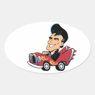 Hot Rodder Ovaler Aufkleber