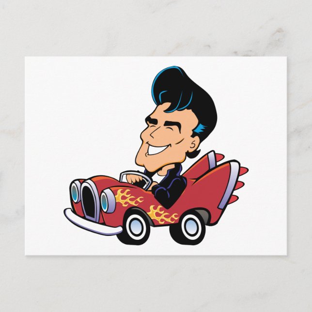 Hot Rodder Postkarte (Vorderseite)