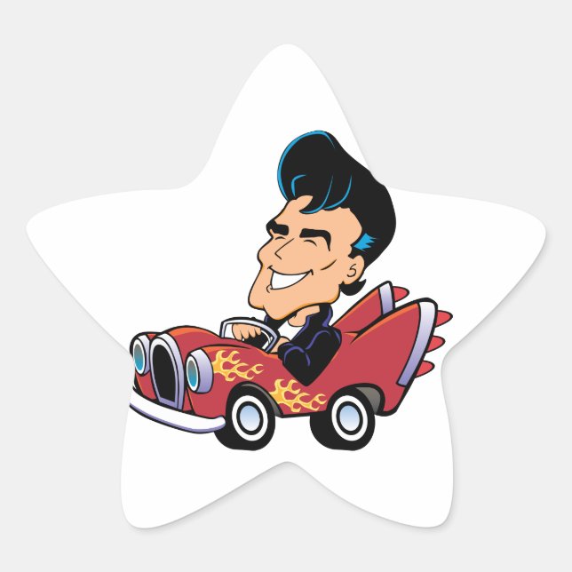 Hot Rodder Stern-Aufkleber (Vorderseite)