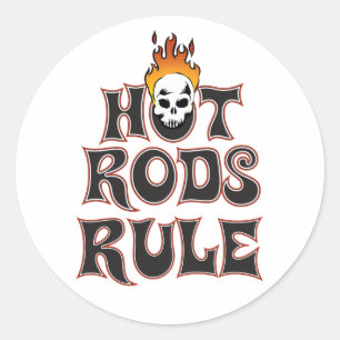 Hot Rods Rule 3" Aufkleber