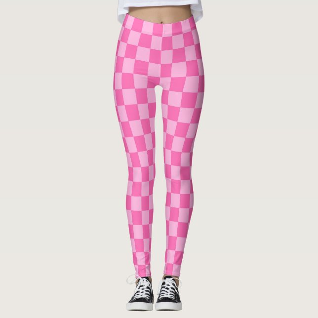 Hot Roink Checkerboard Leggings (Vorderseite)