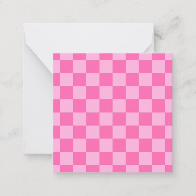 Hot Roink Checkerboard Mitteilungskarte (Vorderseite)