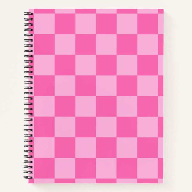 Hot Roink Checkerboard Notizbuch (Vorderseite)