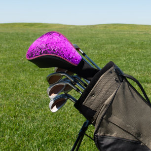 Hot-Rosa-Diskothek, Quadrate und Glitzern Golf Headcover