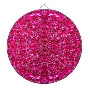 Hot-Rosa-Glitzer Dartscheibe