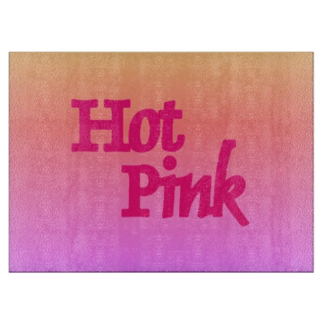 Hot rosa Reverse-Glas-Schneidplatte Schneidebrett (Vorderseite)