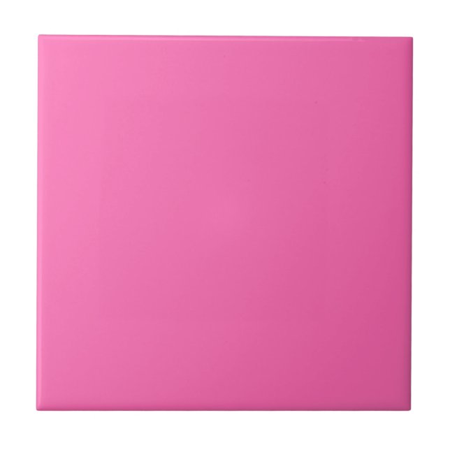 Hot Rosa Solid Color Blank Fliese (Vorderseite)