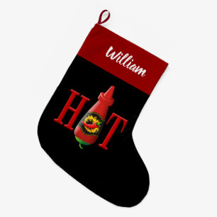 Hot Sauce Flasche Weihnachten Strumpf Großer Weihnachtsstrumpf