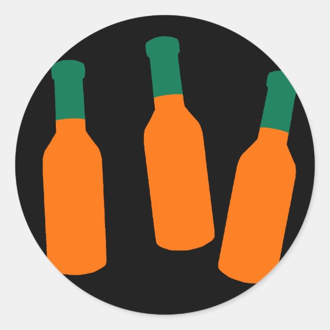 Hot Sauce Flaschen Runder Aufkleber (Vorderseite)