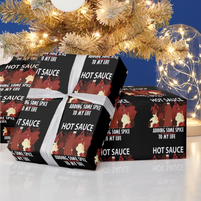 Hot Sauce Ketchup Fire Red Chili Pepper Geschenkpapier (Feiertage)