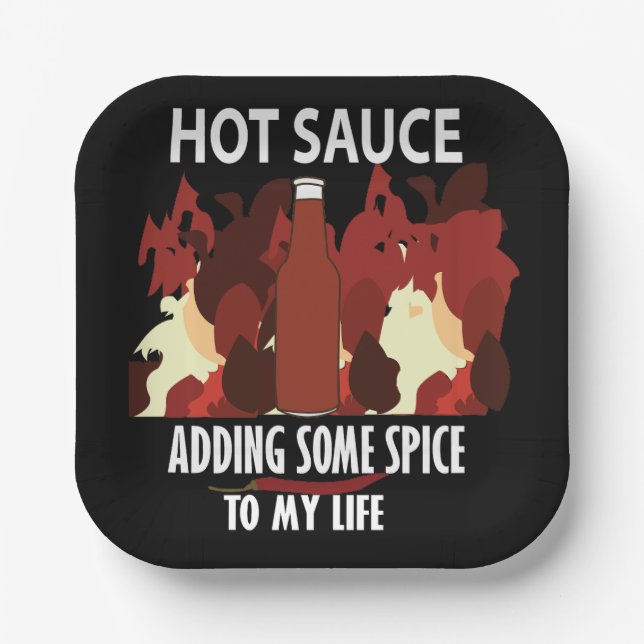 Hot Sauce Ketchup Fire Red Chili Pepper Party Pappteller (Vorderseite)