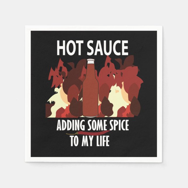 Hot Sauce Ketchup Fire Red Chili Pepper Party Serviette (Vorderseite)
