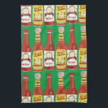 HOT SAUCE Spicy Cat Picante Green Geschirrtuch<br><div class="desc">Dekorieren Sie Ihre Küche mit diesem lustigen,  warmen Handtuch. Macht ein tolles Haus-Erwärmung oder Jubiläum Geschenk! Sie können ihn anpassen und auch Text hinzufügen. Karo in meinem Shop für viel mehr Farben und Muster und passende Küchenartikel!</div>