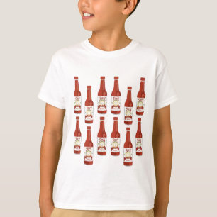Hot Sauce Spicy Fun Picante Muster KUSTOMIEN IT T-Shirt