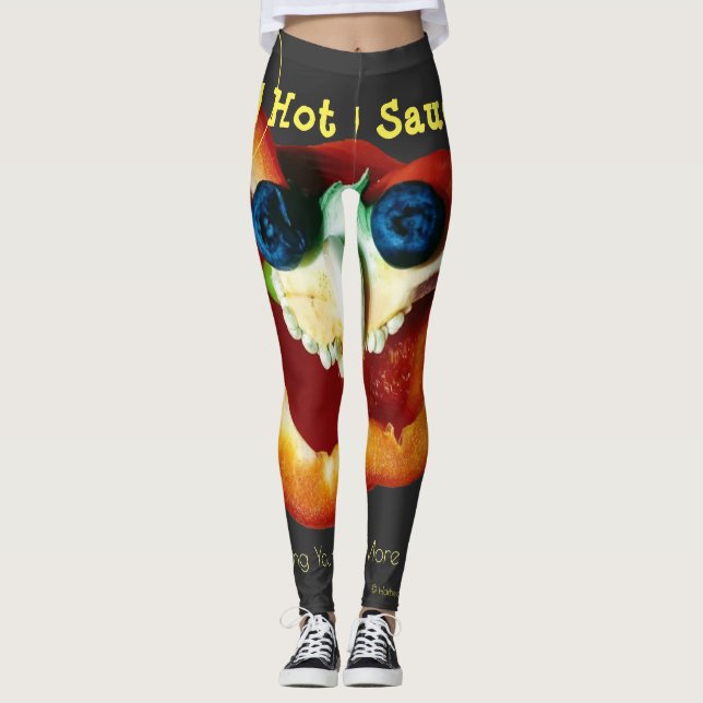 Hot & Saucy Leggings: Mr. Pepper Face von Hattwood Leggings (Vorderseite)