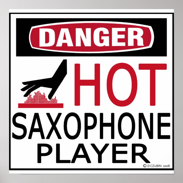 Hot Saxophon Player Poster (Vorne)