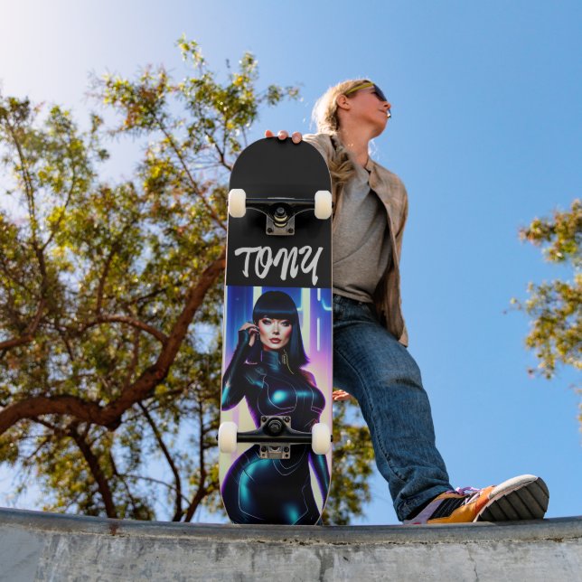 HOT SCI-FI CURVY FRAMAN PERSONALISIERTE SKATEBOARD (Außenbereich 1)