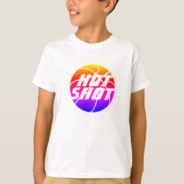 Hot Shot | Basketball Zitat mit weißem Text T-Shir T-Shirt