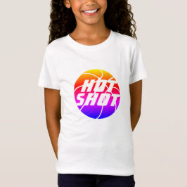 Hot Shot | Basketball-Zitat mit weißem Text T-Shirt
