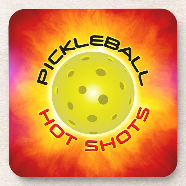 Hot Shots bei Pickleball 1 Untersetzer (Vorderseite)
