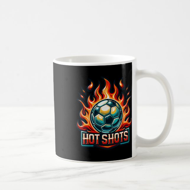 Hot Shots Fußballmannschaft  Kaffeetasse (Rechts)