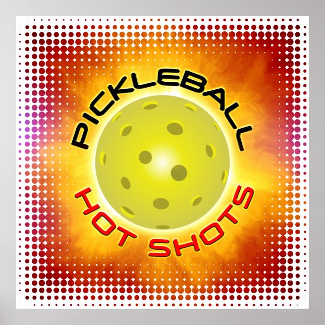 Hot Shots im Pickleball 1A-Drucker Poster (Vorne)