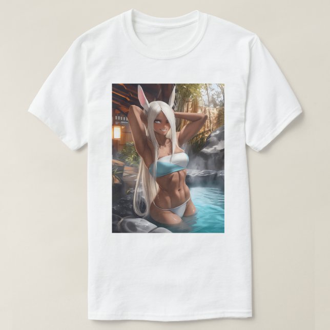 Hot Spring Bunny Girl 100 T-Shirt (Design vorne)
